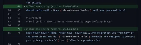 Firefox Privacy Promise