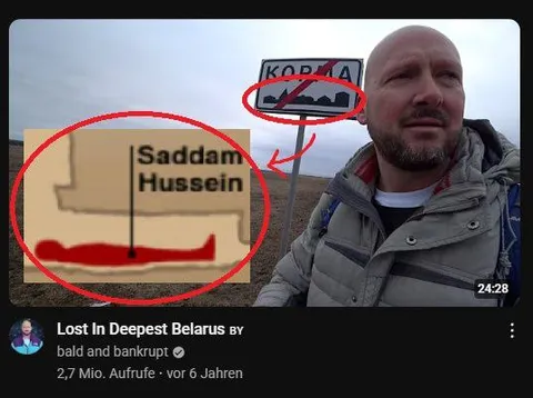 Saddam Hussein in Belarus