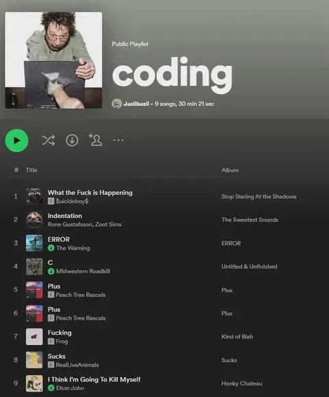 Coding Playlist Gets Dark