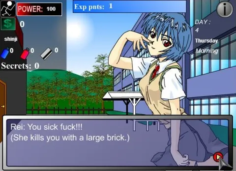Rei Throws a Brick