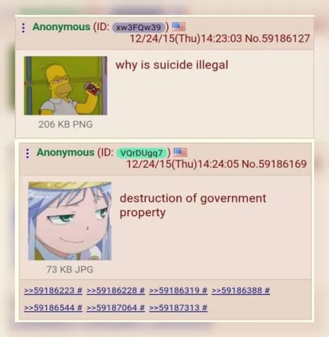 Suicide Illegal Government Property