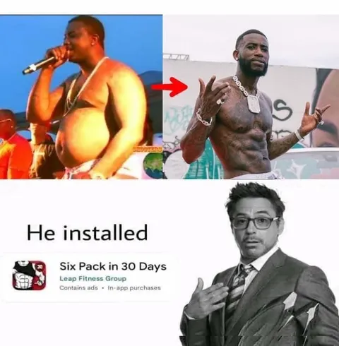 He installed Six Pack in 30 Days