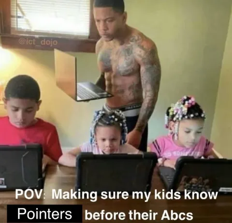 Kids Learn Pointers Before ABCs