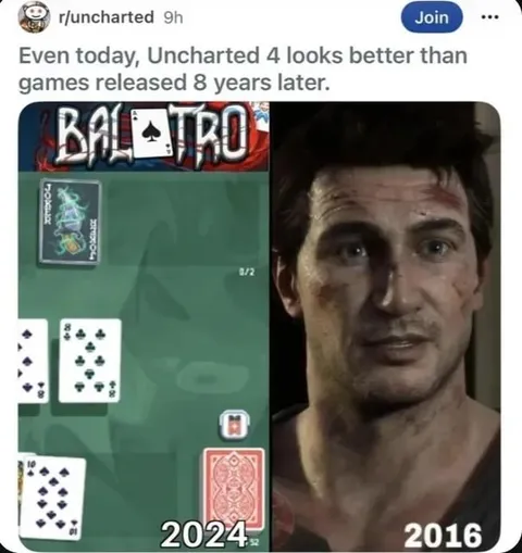 Uncharted 4 Looks Better Than Balatro