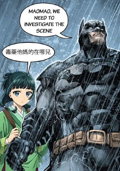 Batman Investigates the Scene
