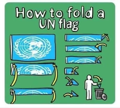 How to fold a UN flag