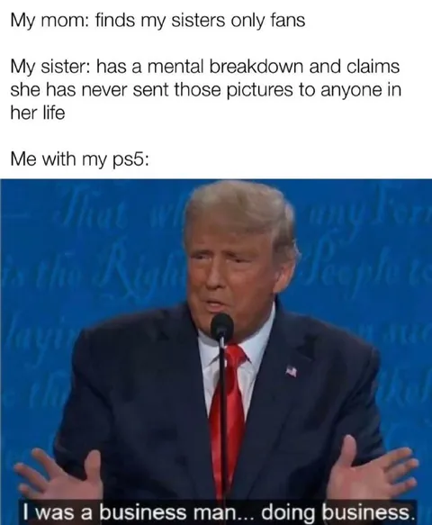 Me With My PS5 Doing Business