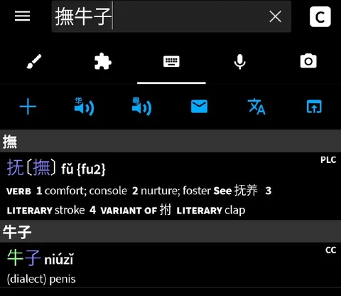 撫牛子的词典误会