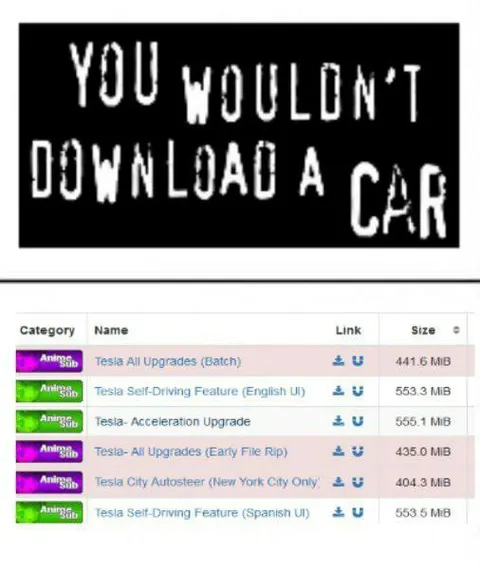 You Wouldn't Download a Car