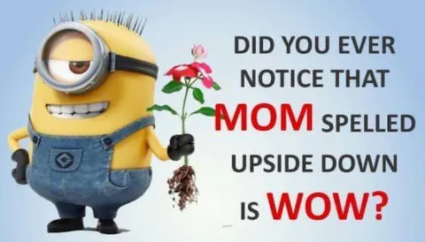Mom Spelled Upside Down