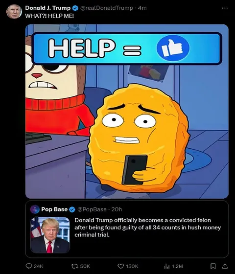 Trump Says Help Means Like
