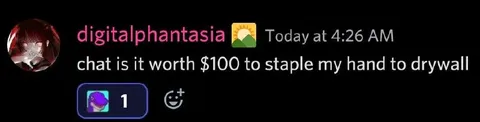 Stapling Hand to Drywall for $100