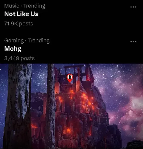 Not Like Us vs Mohg Trending