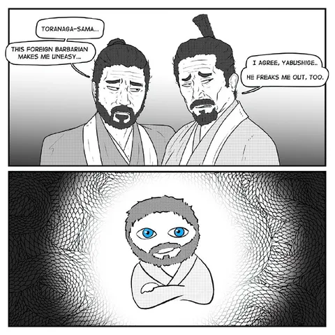Samurai Fear the Foreign Barbarian