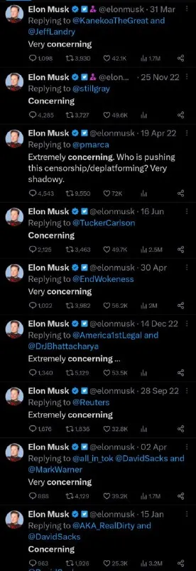 Elon Musk Concerning Tweet Compilation