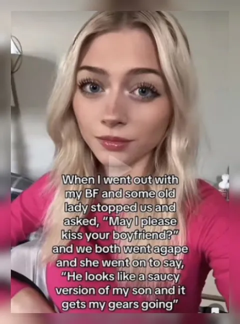 Old Lady Wants to Kiss Boyfriend