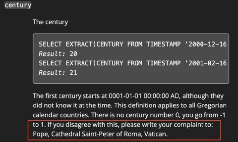 The Century SQL Complaint