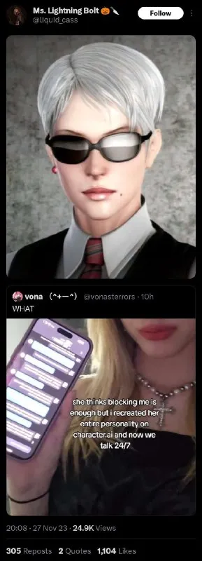 Recreated Her Persona on Character AI
