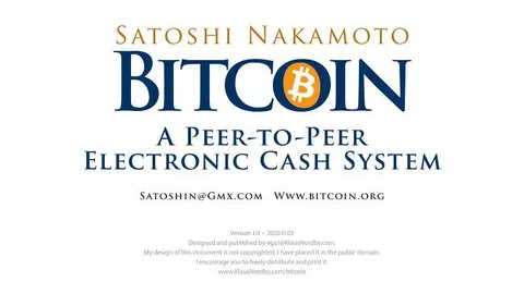 Bitcoin Whitepaper Title Page