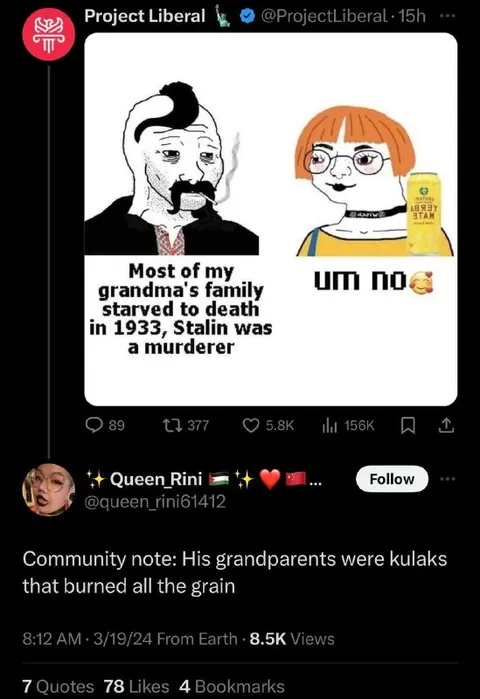 Stalin Family History Reaction
