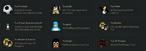 Linux Games Featuring Tux