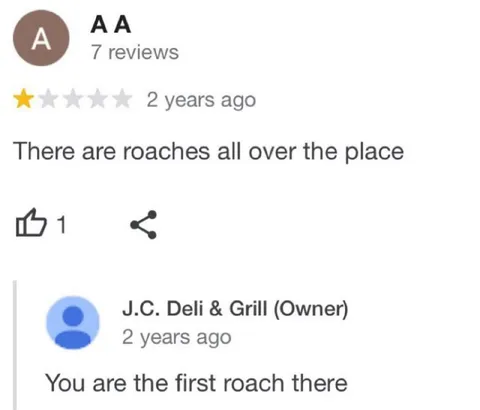 First Roach Review Reply