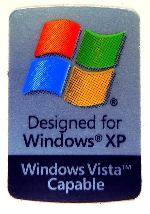 Windows XP Vista Compatibility Sticker