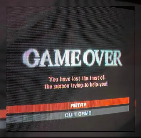 Game Over After Losing Help