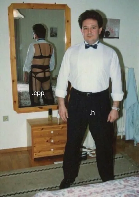 Когда пишешь C++ код