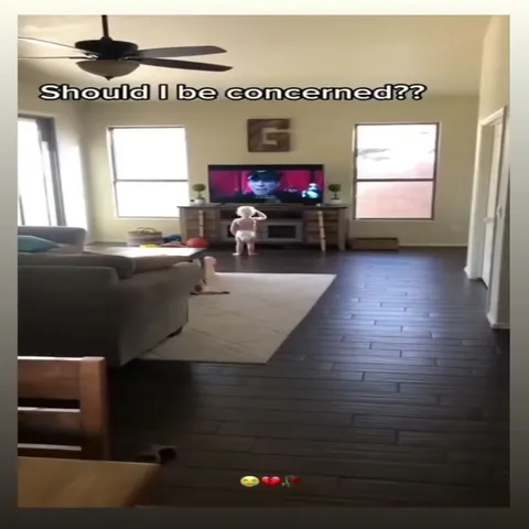 Toddler Watching a Scary Movie