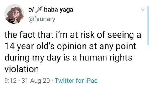 14-Year-Old Opinions Are a Violation