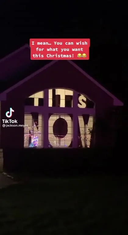 Jesus Christmas light prank