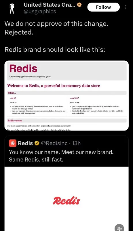 Redis Brand Change Rejected