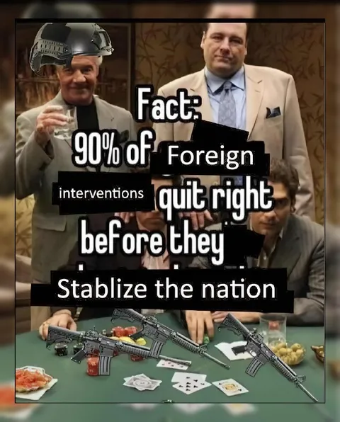 Foreign interventions quit right before stabilization