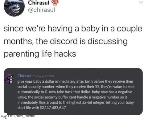 Discord Baby Money Life Hack
