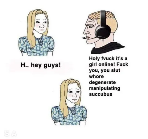 Girl Online Gamer Rage