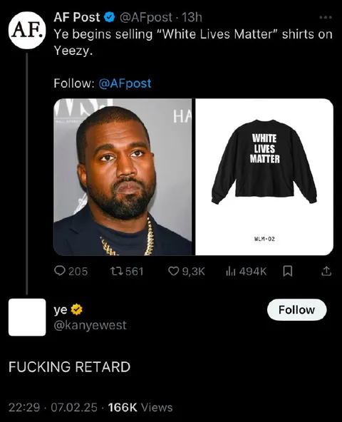 Kanye White Lives Matter Reaction
