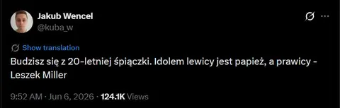 Papież lewicy i Leszek Miller