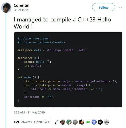C++23 Hello World Compilation