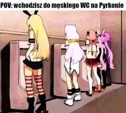Toaleta męska na Pyrkonie