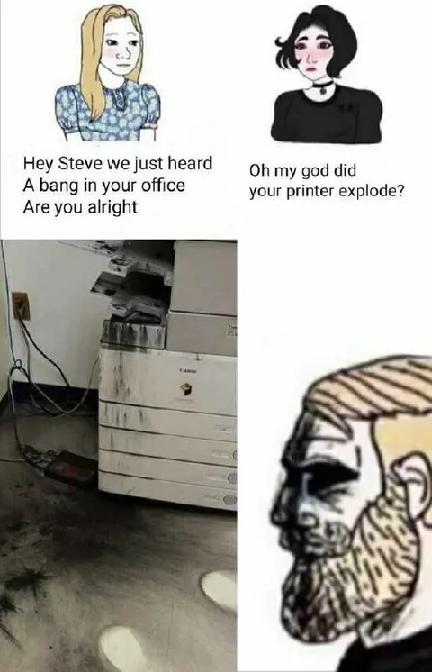 Printer Explosion Office Joke