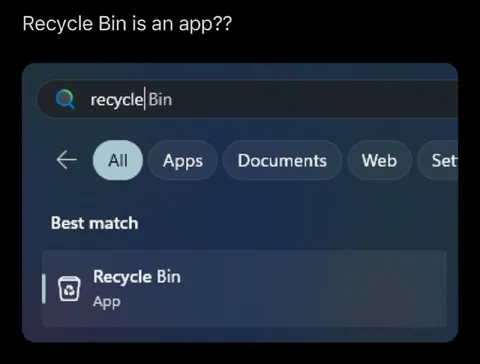 Recycle Bin Is an App