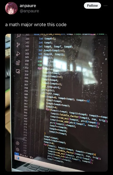 Math Major's Code