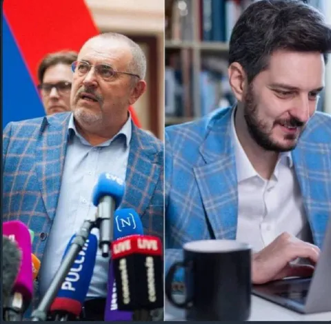 Донашивает пиджак за Кацем