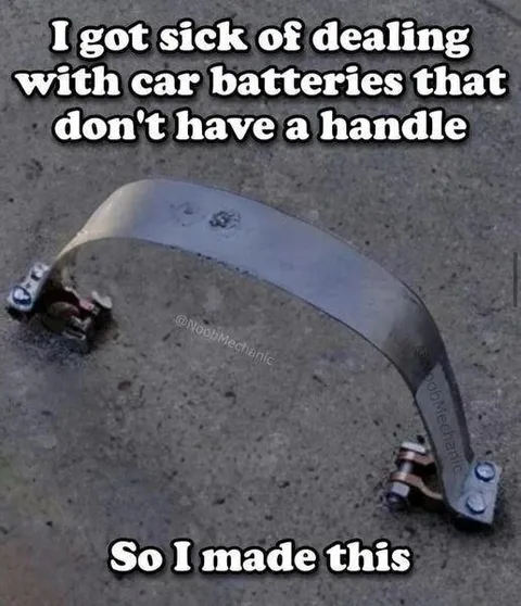 Car Battery With a Handle