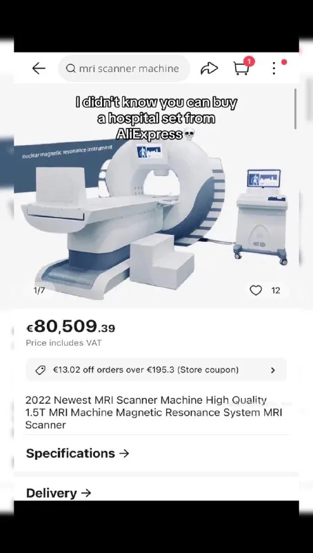 AliExpress Hospital MRI Machine