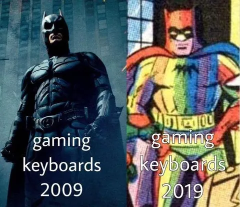 Gaming Keyboards 2009 vs 2019