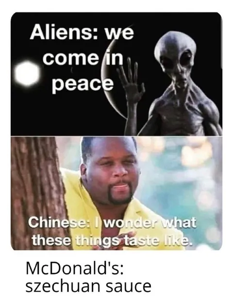 Aliens Want Szechuan Sauce