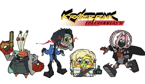 Cyberpunk Edgerunners SpongeBob crossover