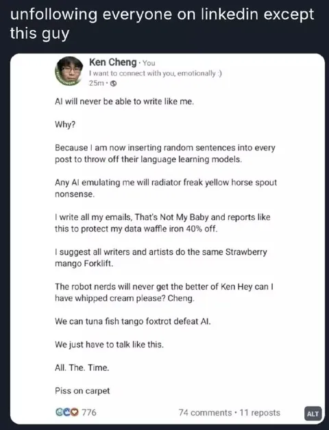Unfollowing Everyone Except Ken Cheng